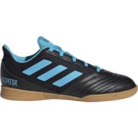 Buty piłkarskie adidas Predator 19.4 In Sala Junior czarno niebieskie G25830 czarne czarne