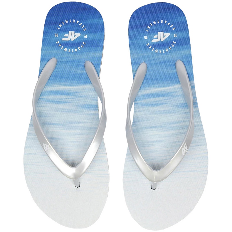 Klapki damskie 4F multikolor 1 H4L20 KLD004 91S niebieskie