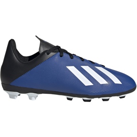 Buty piłkarskie adidas X 19.4 FxG Junior niebiesko-czarne EF1615 niebieskie niebieskie