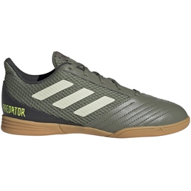 Buty piłkarskie adidas Predator 19.4 In Junior khaki EF8224 zielone zielone