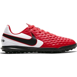 Buty piłkarskie Nike Tiempo Legend 8 Club Tf Junior AT5883 606 czerwone czerwone