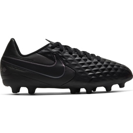 Buty piłkarskie Nike Tiempo Legend 8 Club FG/MG Junior AT5881 010 czarne czarne