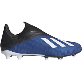 Buty piłkarskie adidas X 19.3 Ll Fg niebiesko-czarne EG7178 niebieskie niebieskie