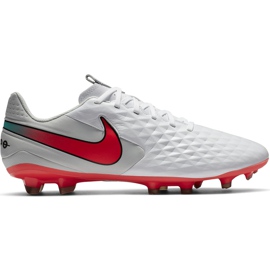 Buty piłkarskie Nike Tiempo Legend 8 Academy FG/MG AT5292 163 białe białe