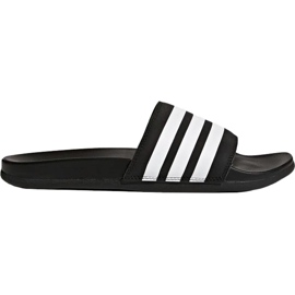 Klapki adidas Adilette Cloudfoam Plus Stripes czarne AP9971 białe