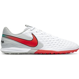 Buty piłkarskie Nike Tiempo Legend 8 Academy Tf AT6100 163 białe białe