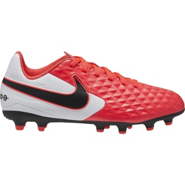 Buty piłkarskie Nike Tiempo Legend 8 Academy FG/MG Junior AT5732 606 czerwone czerwone