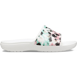 Crocs klapki damskie Classic Crocs Tie Dye Mania Slide 206481 928 białe wielokolorowe