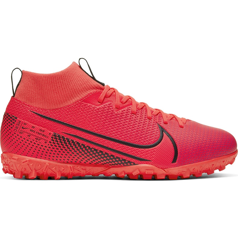 Buty piłkarskie Nike Mercurial Superfly 7 Academy Tf Junior AT8143 606 czerwone czerwone