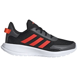 Buty dla dzieci adidas Tensaur Run K czarno-pomarańczowe EG4124 czarne