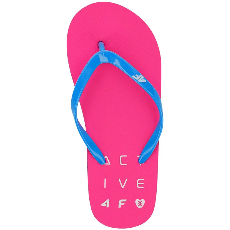 Klapki dla dziewczynki 4F fuksja HJL20 JKLD001 55S różowe