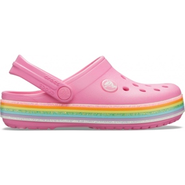 Crocs dla dzieci Crocband Rainbow Glitter Clg K różowe 206151 669