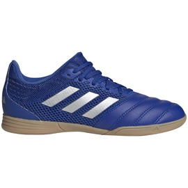 Buty piłkarskie adidas Copa 20.3 In Sala Junior EH0906 niebieskie niebieskie