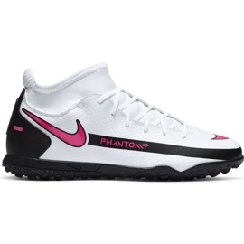 Buty piłkarskie Nike Phantom Gt Club Df Tf Junior CW6729 160 białe białe