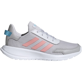 Buty dla dzieci adidas Tensaur Run K szaro-różowe EG4132 szare
