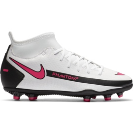 Buty piłkarskie Nike Phantom Gt Club Df FG/MG Junior CW6727 160 białe białe