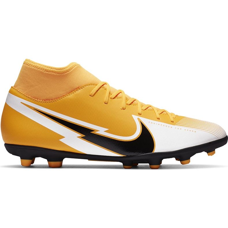 Buty piłkarskie Nike Mercurial Superfly 7 Club FG/MG AT7949 801 pomarańczowe żółte