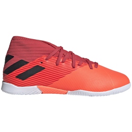 Buty piłkarskie adidas Nemeziz 19.3 In Junior EH0495 pomarańczowe pomarańczowe