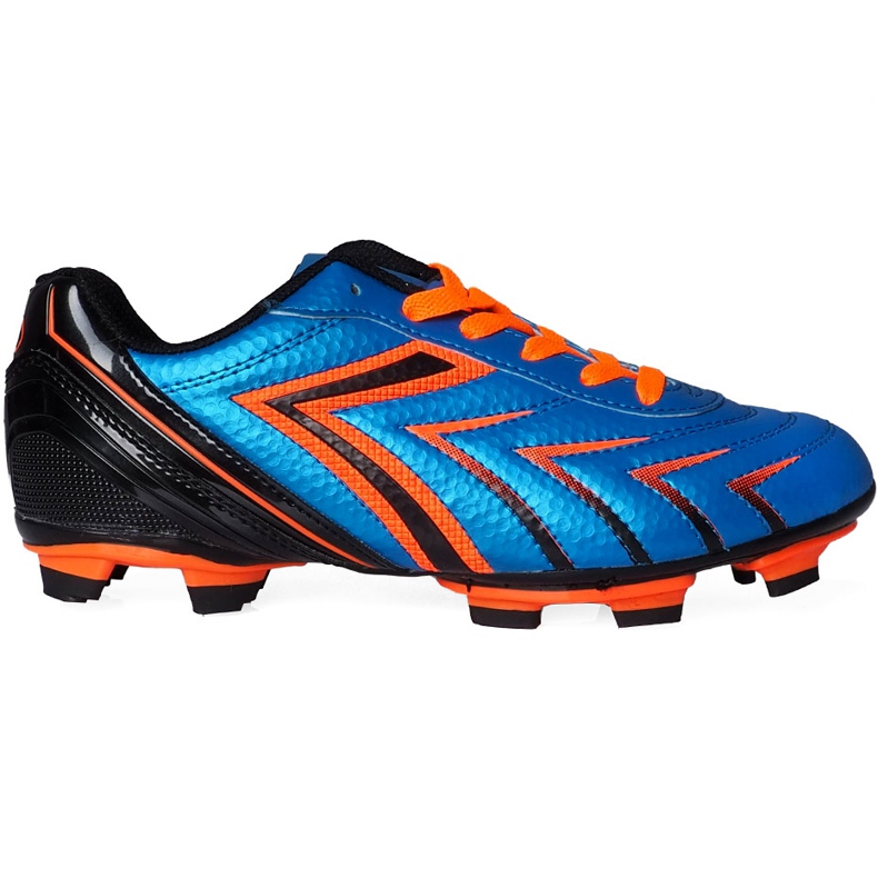Buty piłkarskie Atletico Fg niebieskie XT041-15519 niebieski,pomarańczowy