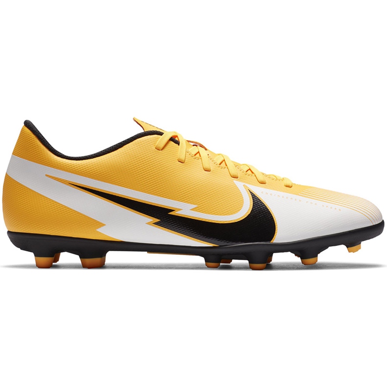 Buty piłkarskie Nike Mercurial Vapor 13 Club FG/MG AT7968 801 pomarańczowe żółte