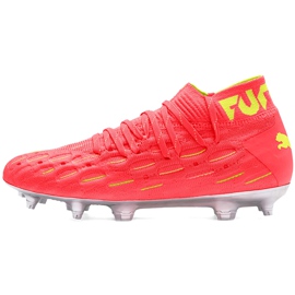 Buty piłkarskie dla dzieci Puma Future 5.1 Netfit Osg Fg Ag Junior 105946 01 czerwone żółte
