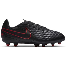 Buty piłkarskie Nike Tiempo Legend 8 Club FG/MG Junior AT5881 060 czarne czarne