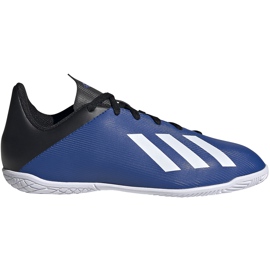 Buty piłkarskie adidas X 19.4 In Jr EF1623 niebieskie niebieskie