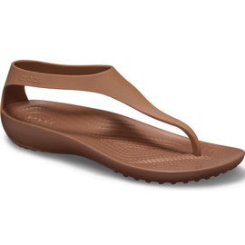 Crocs sandały damskie Serena Flip W brązowe 205468 860