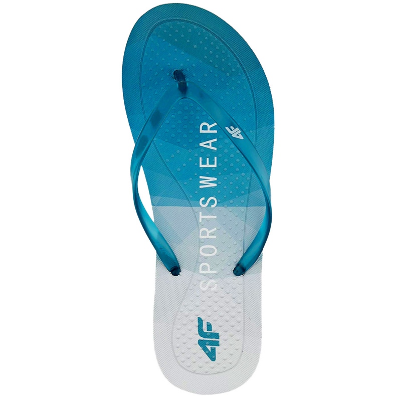 Klapki damskie 4F turkus H4L20 KLD003 35S niebieskie