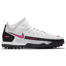 Buty piłkarskie Nike Phantom Gt Academy Df Tf Junior CW6695 160 białe białe