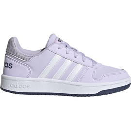 Buty dla dzieci adidas Hoops 2.0 K jasnofioletowe EG9075