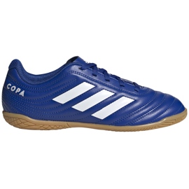 Buty piłkarskie adidas Copa 20.4 In Junior EH0926 niebieskie niebieskie