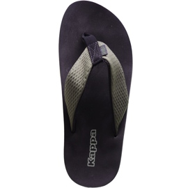 Klapki męskie Kappa Pahala czarno-zielone 242669 3111 czarne