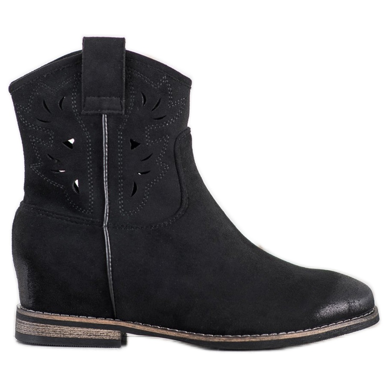 Kowbojki na koturnie Vinceza czarne
