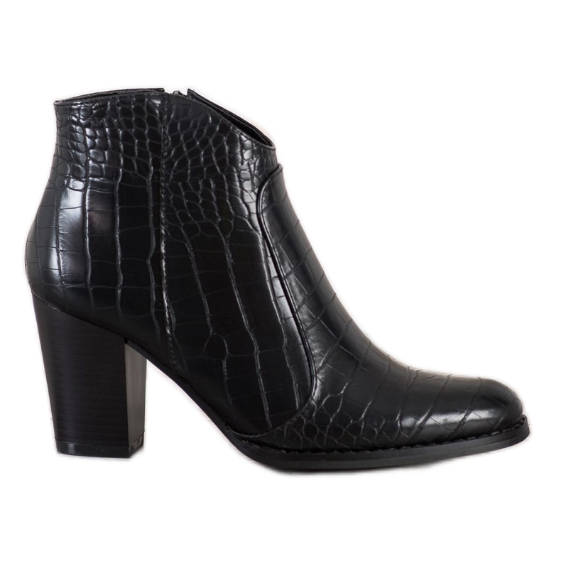 Filippo Modne Botki Snake Print czarne