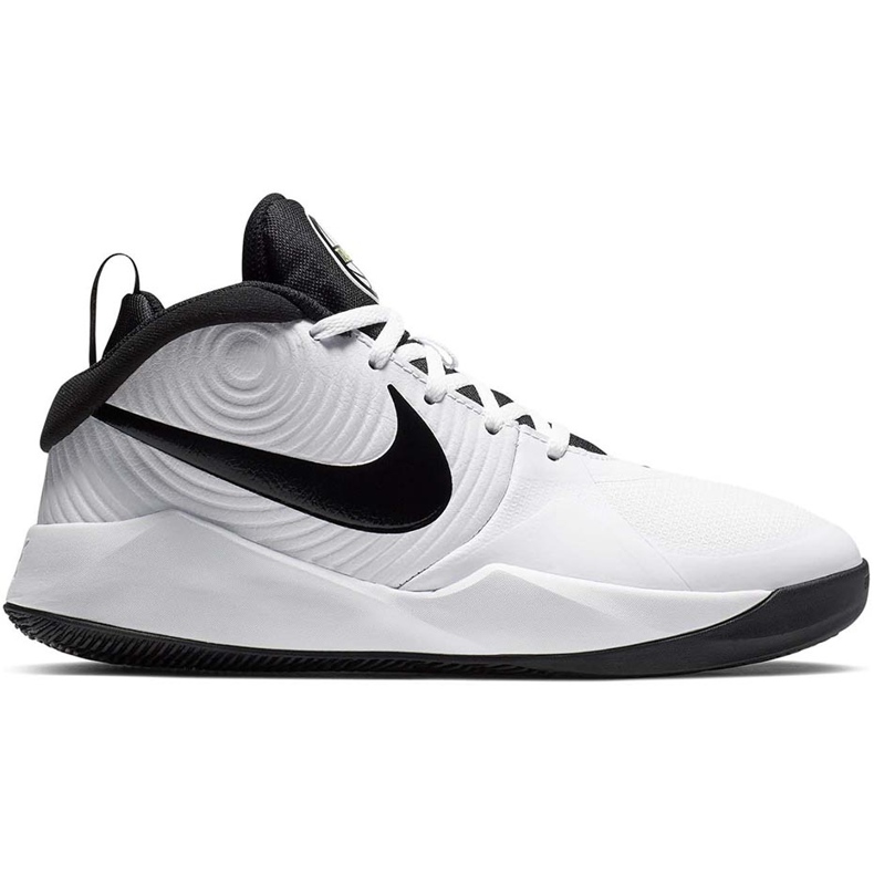 Buty dla dzieci Nike team Hustle D 9 Gs białe AQ4224 100 czarne