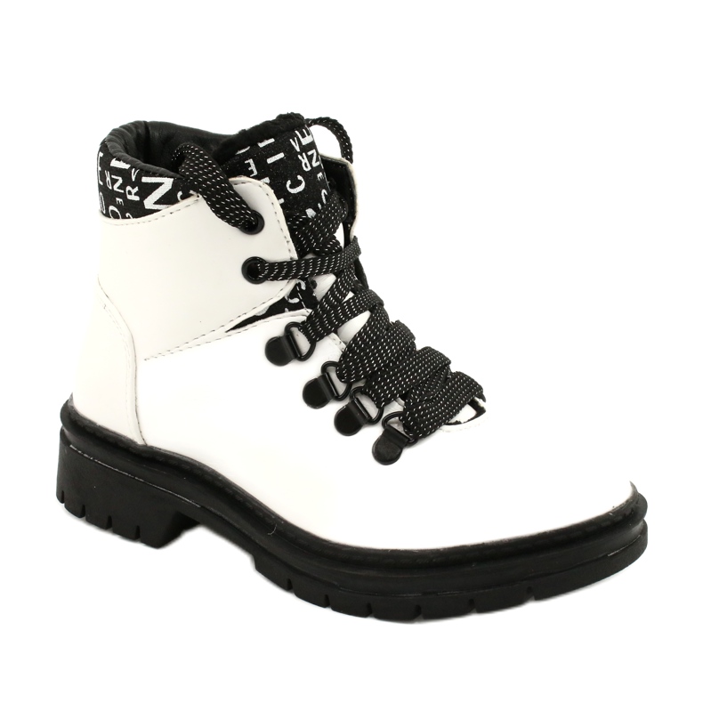 Print Modne kozaki białe Evento 20DZ60-3232 czarne