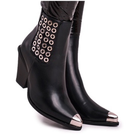 FS1 Botki Damskie Wysokie Stalowy Nosek Czarne Only Time