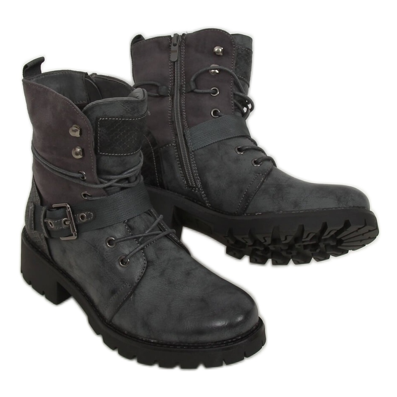 Botki workery szare 1215-PA Grey