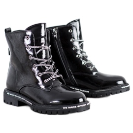 Goodin Lakierowane Trapery białe czarne