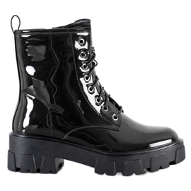 Goodin Lakierowane Workery czarne