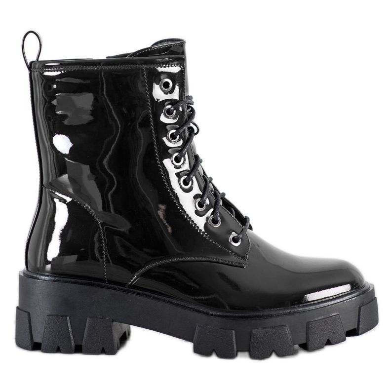 Goodin Lakierowane Workery czarne