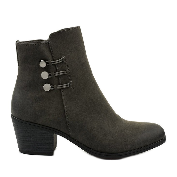 Szare zamszowe botki na słupku Keenshaper