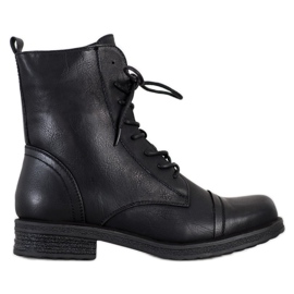 SDS Sznurowane Workery czarne