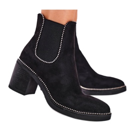 Botki Damskie Na Obcasie Czarne Let Me