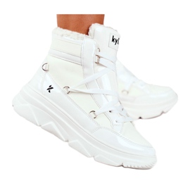 Kylie Crazy Damskie Sneakersy Śniegowce Białe Missy