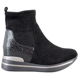 Gogo Botki Na Koturnie czarne