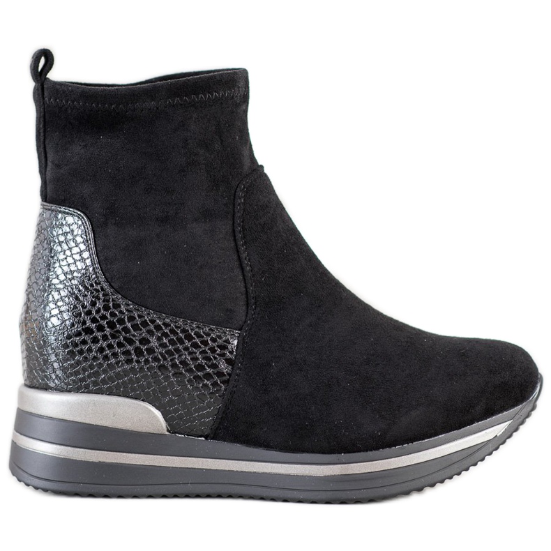 Gogo Botki Na Koturnie czarne