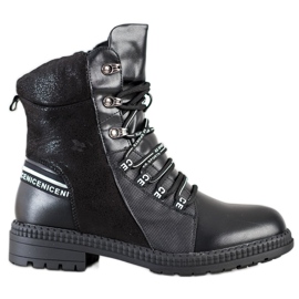 Gogo Wiązane workery nice czarne