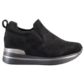 Gogo Ocieplane Buty Na Platformie czarne